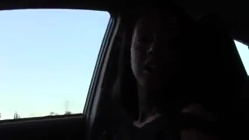 Cute girl fucks her boy friend in the car